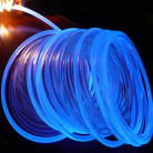 Световой оптоволоконнный кабель бокового свечения в прозрачной трубке ,яркий, d 2мм