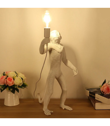 Seletti 14880 standing MONKEY светильник настольный "Обезьянка с лампочкой, в полный рост"