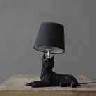 Настольная лампа с абажуром бульдог Джеки,черный