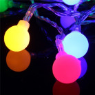 Светодиодная гирлянда ШАРИКИ, соединяемая, 220В,10 м, 100 шариков, цвет RGB
