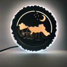 Декоративный светильник "Деревенская ночь" 220 Вольт, 25 Вт, белый + теплый
