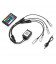 Bluetooth RGB мини источник для оптоволокна, 4 головы, (D8 мм), 12В, с пультом