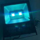 Светодиодный прожектор 220В 100 Ватт COB,PRO, цвет RGB, IP65