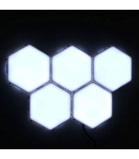 Светильник «СОТЫ», магнитный крепеж, сенсорный датчик, 5 Вт, белый цвет, 5 шт.