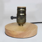 Настольная лампа ВИНТАЖ c деревянным основанием, патрон E27
