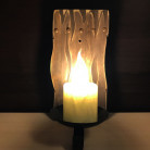 Настенный светильник (бра) «Свеча» на деревянной прямоугольной основе