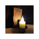 Настенный светильник (бра) «Свеча» на деревянной прямоугольной основе