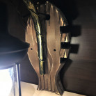Настенный светильник фонарь (бра) на деревянной основе "Рыба"