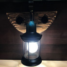 Настенный светильник фонарь на деревянной основе "Садко"