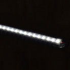 Узкий накладной линейный светильник с прозрачным экраном 100см