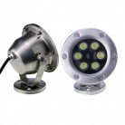 Cветильник подводный для фонтанов/бассейнов нерж. сталь, 120 мм , 24В АС, 6 Вт, цвет: RGB
