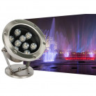 Cветильник подводный для фонтанов/бассейнов нерж. сталь, 145 мм , 24В АС, 9 Вт, цвет: RGB