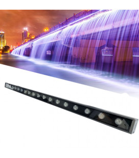 Линейный прожектор Wall washer light, 100 см, 18 диодов, 18 Вт, 24В DC, RGB DMX, IP65