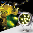Cветильник подводный для фонтанов/бассейнов нерж. сталь, 145 мм , 24В АС, 9 Вт, цвет: RGB