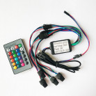 RGB источник света для оптоволоконного кабеля 4 головы (D 6mm), 5В USB, ИК пульт