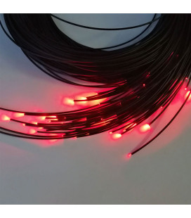Световой оптоволоконнный кабель торцевого свечения в оплетке, термостойкий, d 1 (2,2) мм