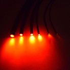 Световой оптоволоконнный кабель торцевого свечения в оплетке, термостойкое, d 3 (4)мм