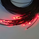 Световой оптоволоконнный кабель торцевого свечения в оплетке, термостойкое, 1 мм х 7 нитей