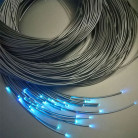 Световой оптоволоконнный кабель торцевого свечения в оплетке, термостойкое, 1 мм х 7 нитей