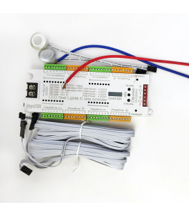 Контроллер для подсветки ступеней, 36 портов, 400 Вт для одноцветной ленты + 2 порта spi программируемая лента