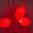 Новогодняя гирлянда «Шишки», 3 м., красный цвет