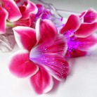 Новогодняя гирлянда «Цветы, 3,5м., цвет розовый