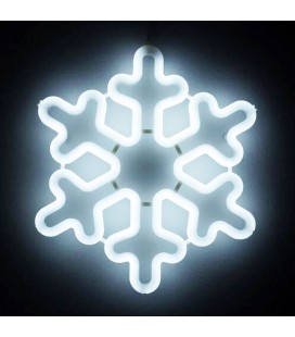 Светодиодная неоновая снежинка, цвет белый, 300 мм