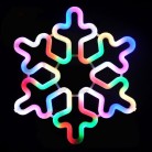 Светодиодная неоновая снежинка, цвет RGB, 300 мм