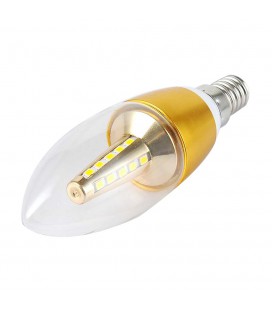 Лампа светодиодная свеча прямая прозрачная E14-7W