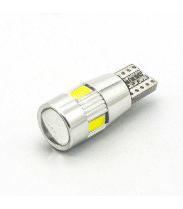 Светодиодная авто лампа T10 (W5W), CREE SMD5630+линза 2,4 Ватт