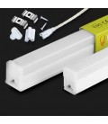 Накладной светодиодный линейный светильник T5 с возможность линейного соединения 60см-белый