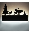 Декоративный светильник "Пейзаж в лесу" 220Вольт, 12Вт, нейтральный белый