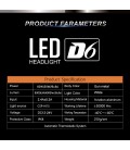 Авто LED лампы головного света тип: D6 9005 (HB3) (комплект 2 лампы)