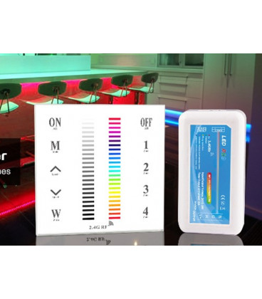 Накладная сенсорная панель WIRELESS — RGB/RGBW, радио, многозонная