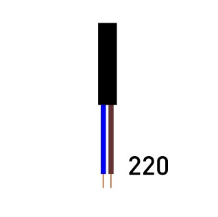 Провод (вывод на 220В), без вилки
