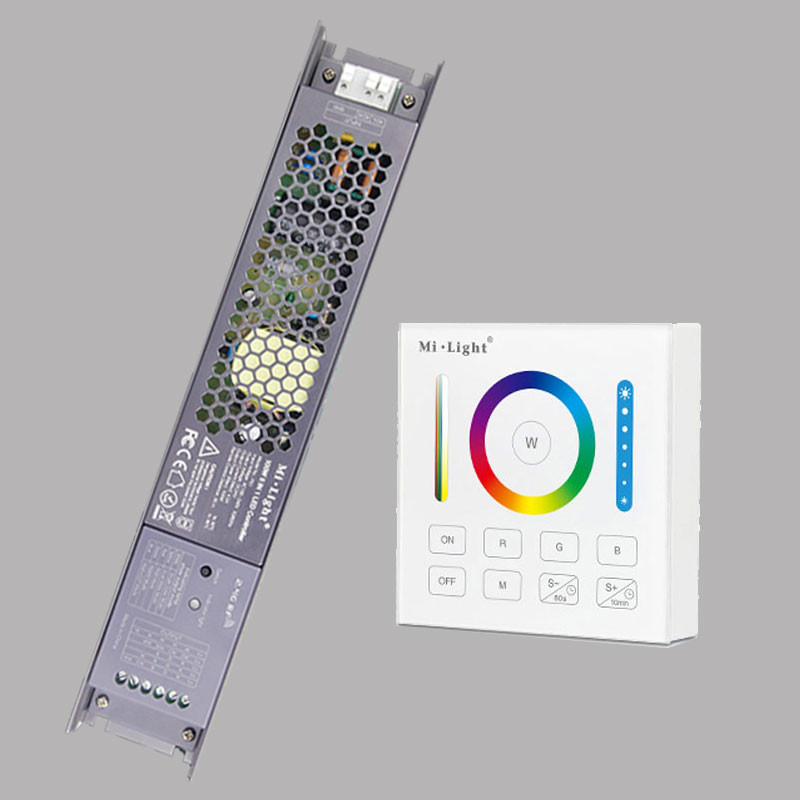 Комплект для ленты RGB, RGBW,CCT,RGBCCT, 1 зона, радио конроллер / блок питания (2 в 1) PX1, панель сенсорная B0 